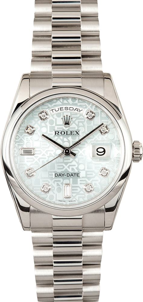 rolex 36mm mens day-date platinum president meteorite diamond 118206|the platinum president Rolex.